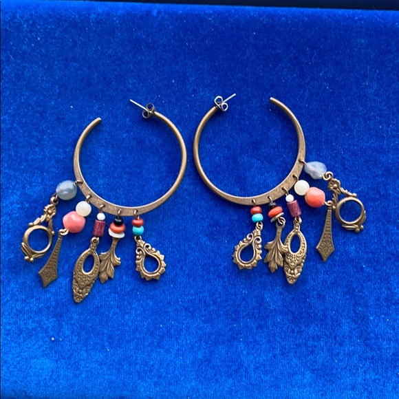 GORGEOUS ANTIQUE AND BEADED EARRINGS - Picture 2 of 5